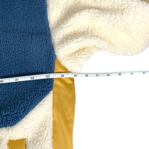 Aelfric Eden Sherpa Fleece Jacket Men's Medium Oversized Geometric Wavy Full Zip - Picture 7 of 8